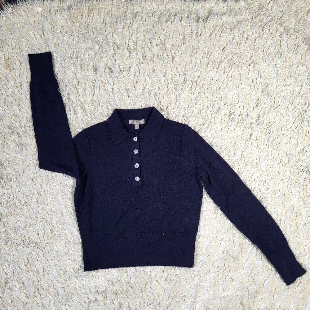 J.Crew Featherweight Cashmere-Blend Long-Sleeve Polo Shirt